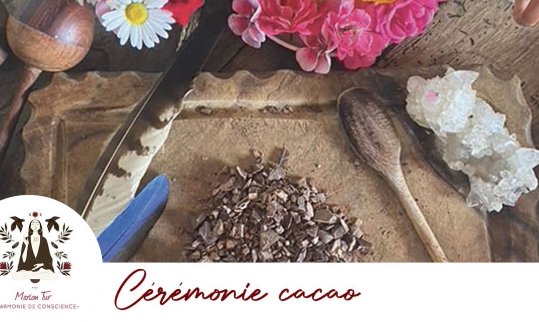 Photo symbolisant l'atelier intitulé 'Cérémonie cacao' animé par Marion Tur, thérapeute en harmonie de conscience à Rodez